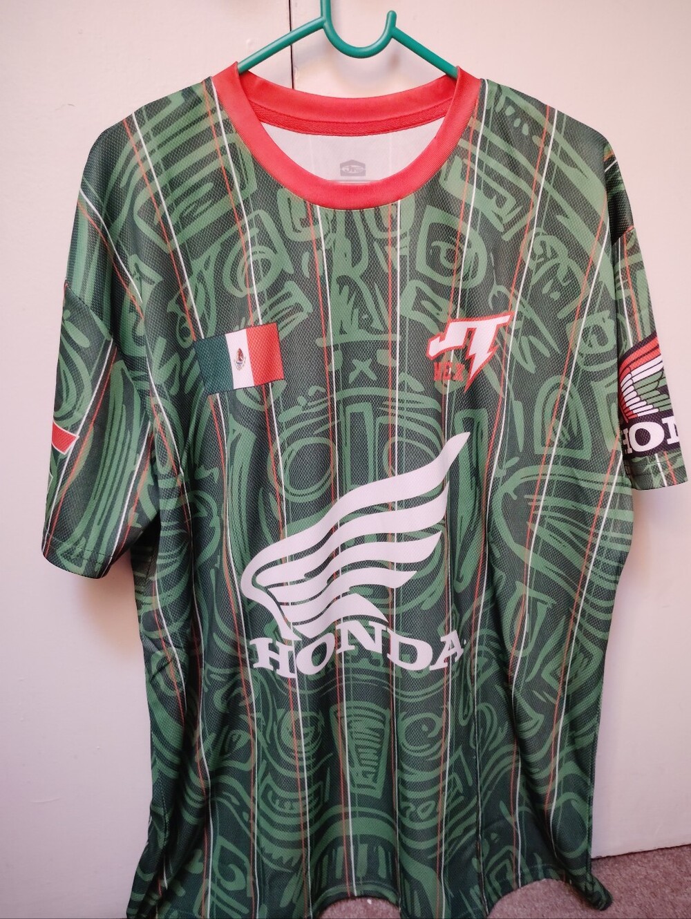 Honda JT Racing Mexico Aztec Men's Jersey Sz. XL Green